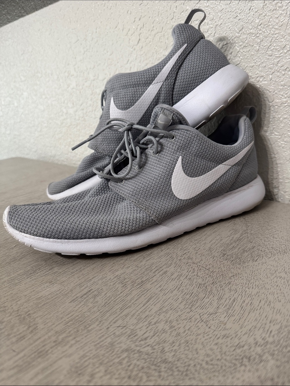 Nike Gray and White Lightweight Mesh Sneakers